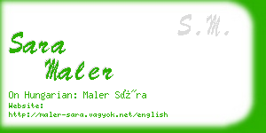 sara maler business card